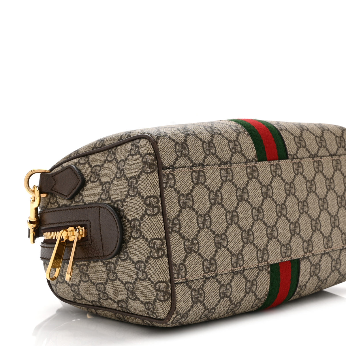 Gucci GG Supreme Monogram Web Small Ophidia Top Handle Bag Beige Ebony 10 of 11
