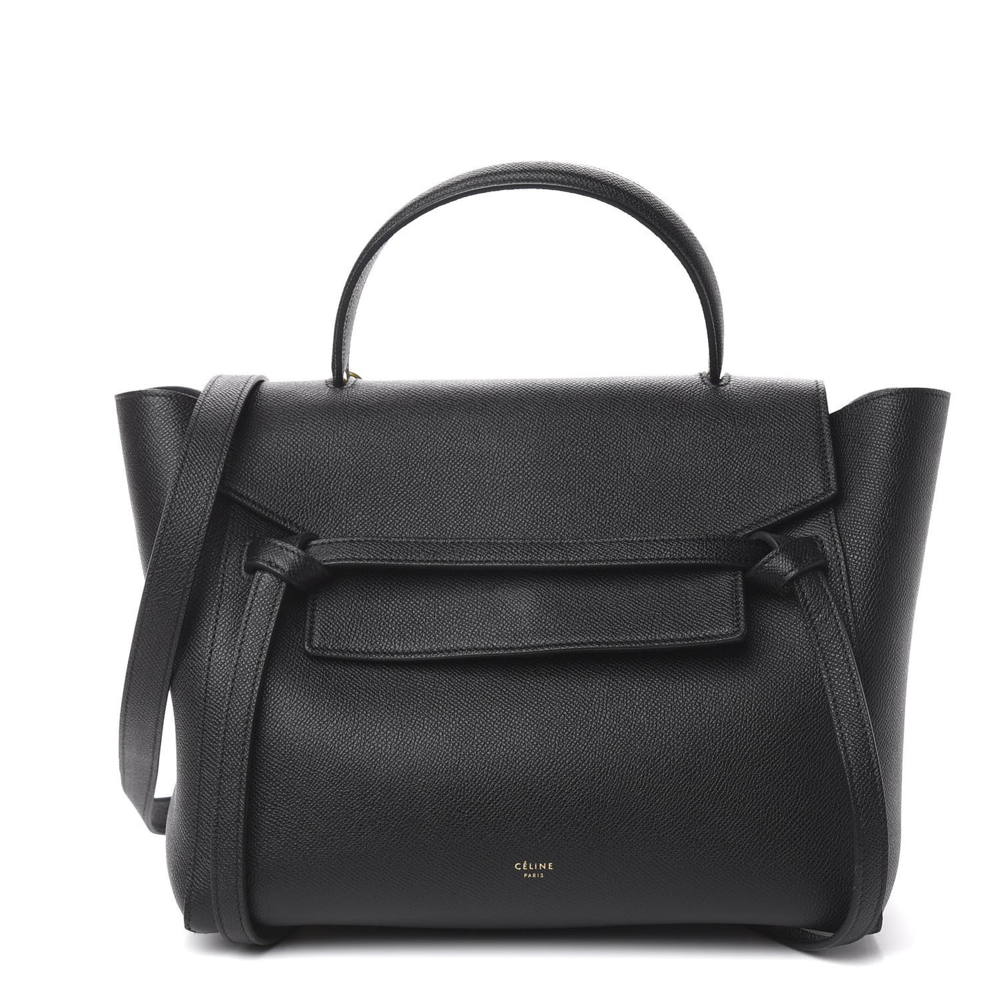 Grained Calfskin Mini Belt Bag Black