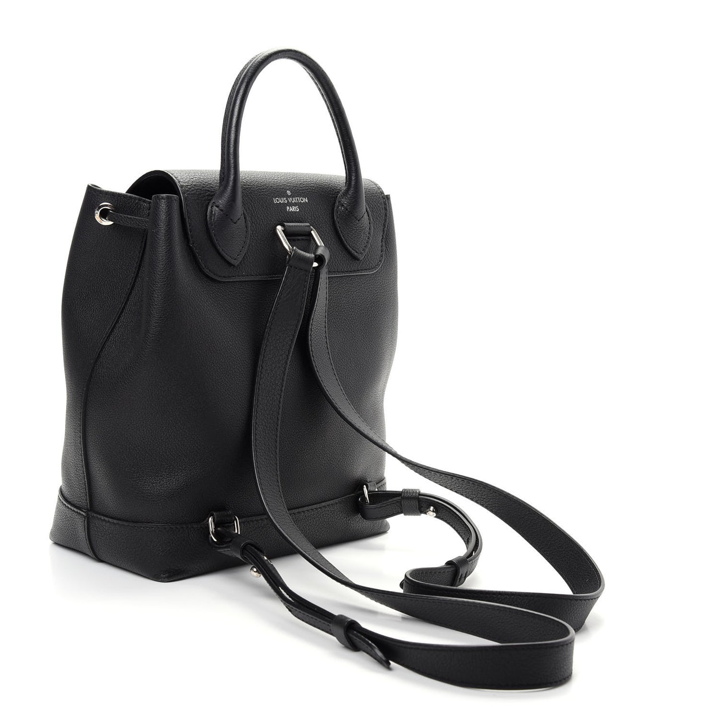 Calfskin Lockme Backpack Black