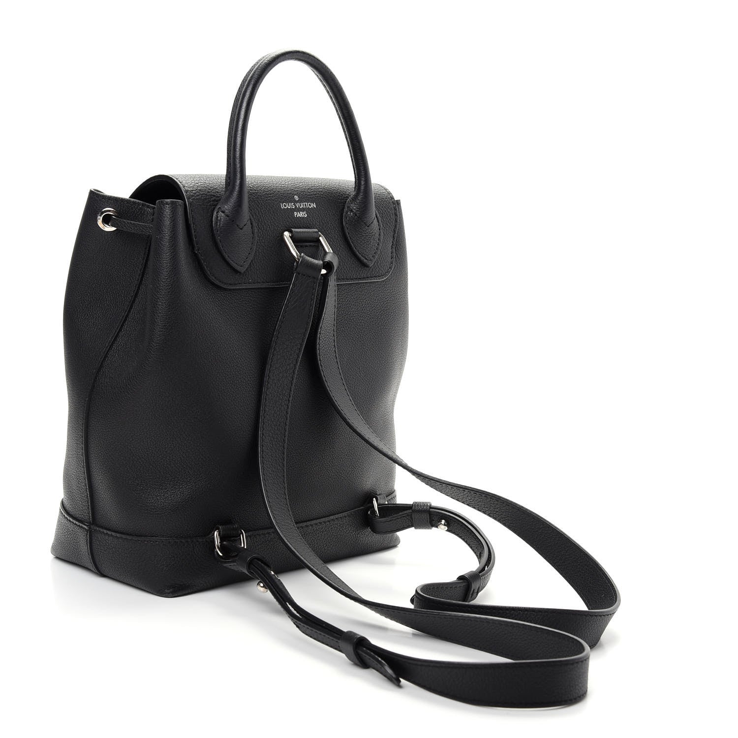 Louis Vuitton Calfskin Lockme Backpack Black 2 of 8