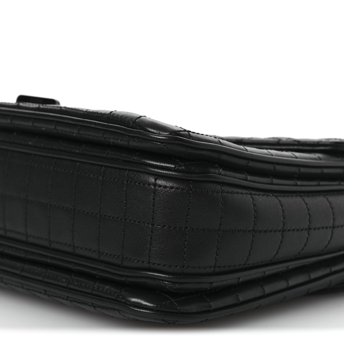 Calfskin Quilted Medium C Bag Black