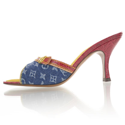 Louis Vuitton Denim Monogram Mules 37.5 1 of 6