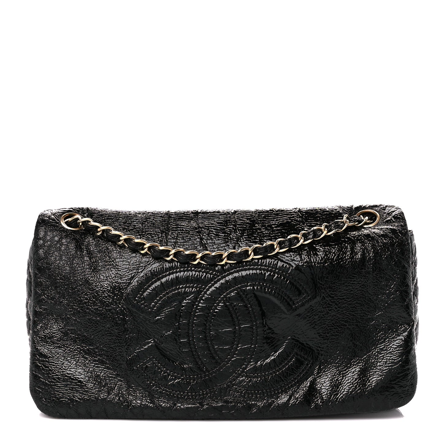 Vinyl Medium Rock and Chain Flap Black Black