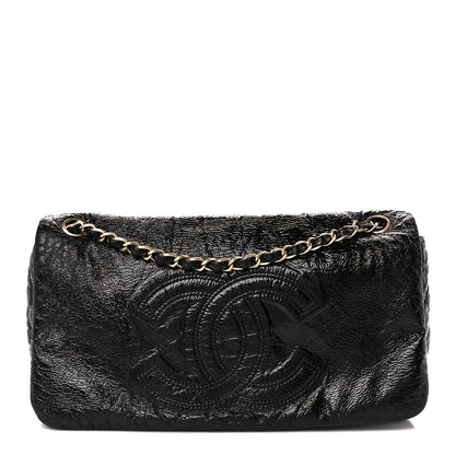 Chanel Vinyl Medium Rock and Chain Flap Black Black 1 of 11