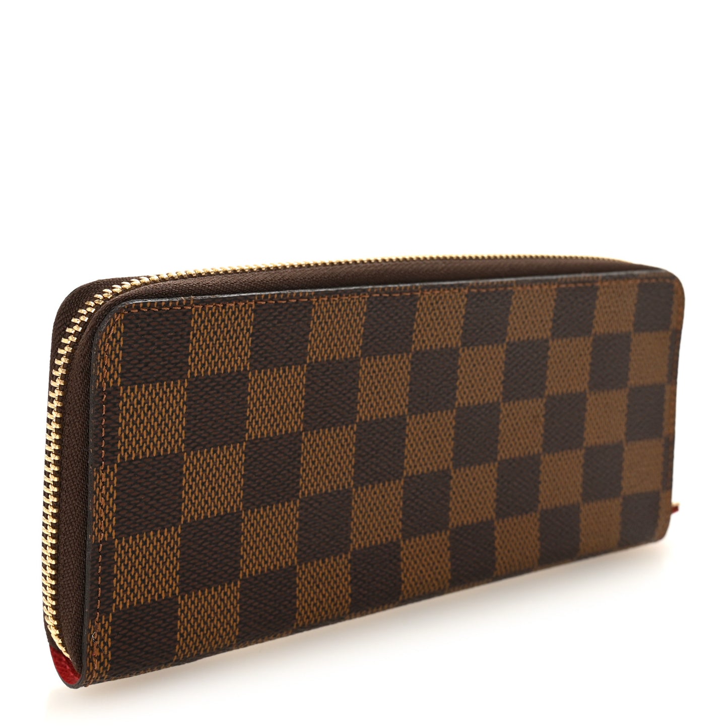 Damier Ebene Clemence Wallet Cherry