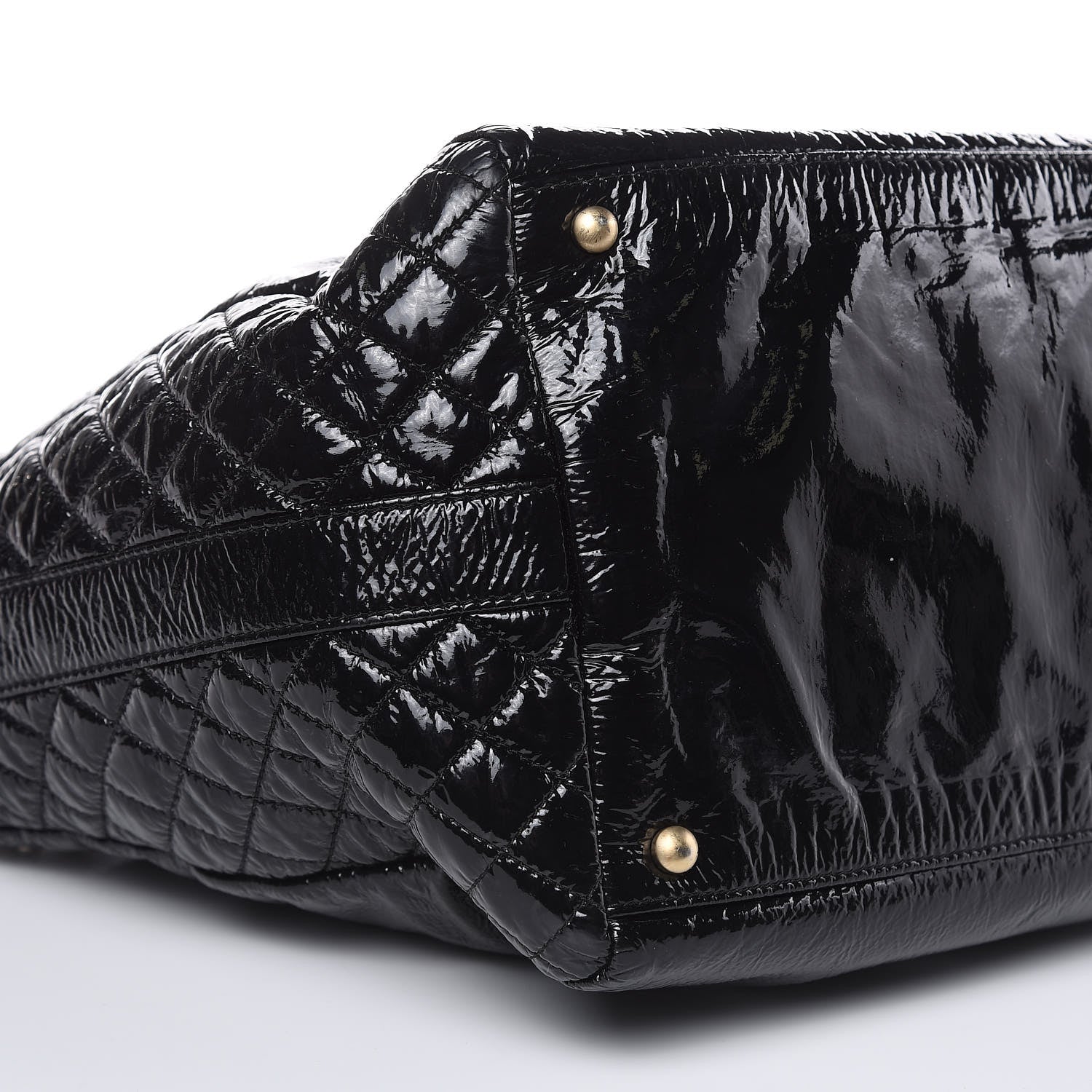 Chanel Vinyl XXL Rock and Chain Bowler Black 8 of 15