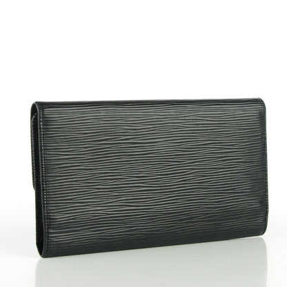 Louis Vuitton Epi Porte Tresor International Wallet Black 3 of 7