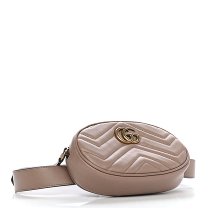 Gucci Calfskin Matelasse GG Marmont Belt Bag 85 34 Porcelain Rose 4 of 10