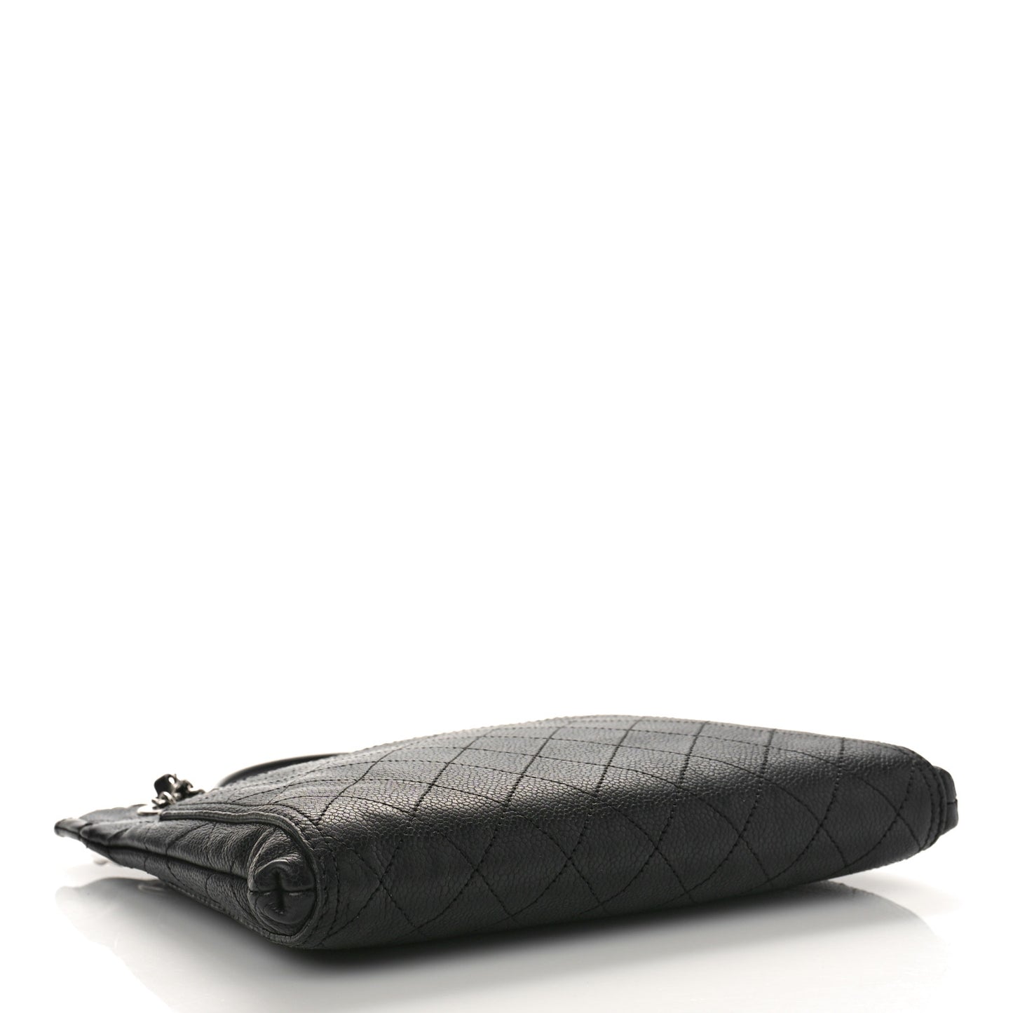 Caviar Stitched Small CC Pocket Shoulder Black