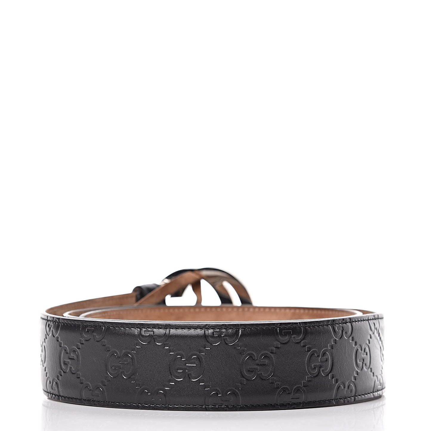 Guccissima Signature Interlocking G 40mm Belt 100 40 Black