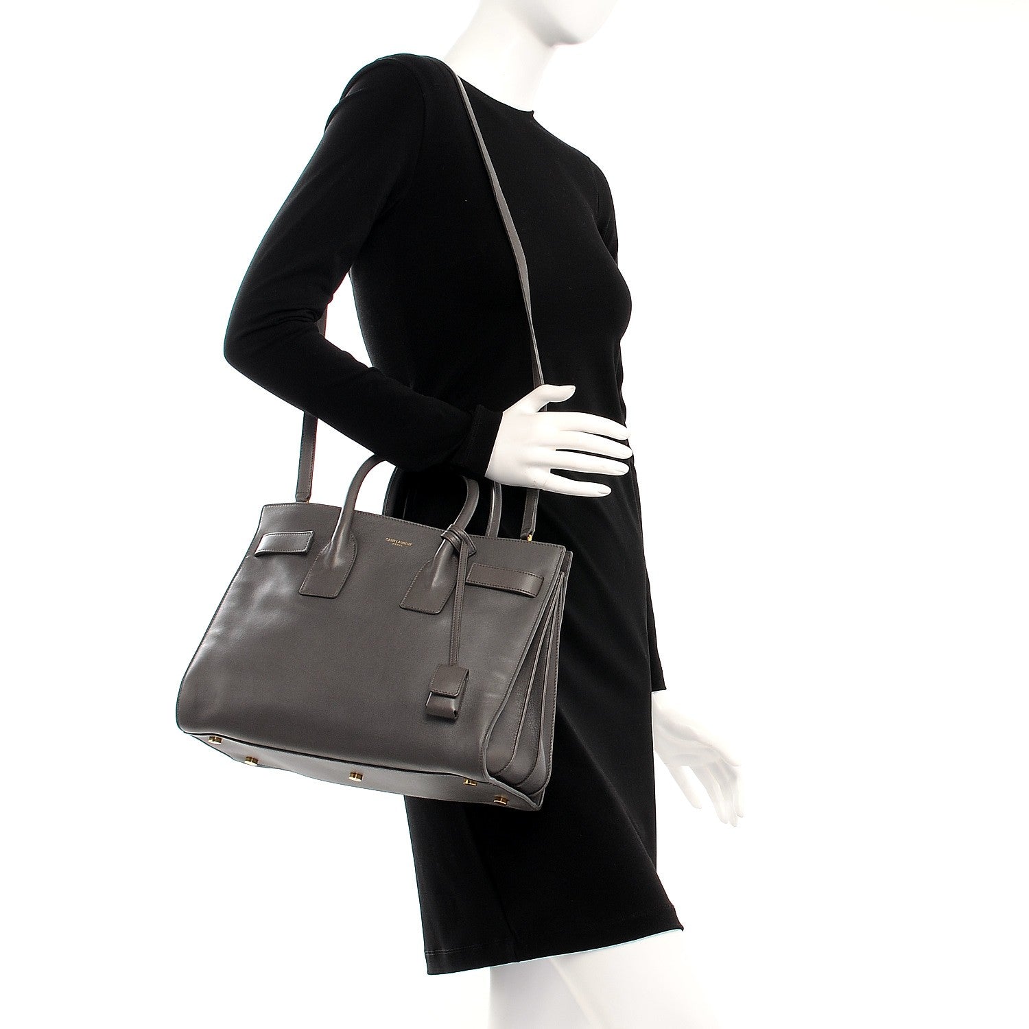 Saint Laurent Calfskin Small Sac De Jour Fog 2 of 10