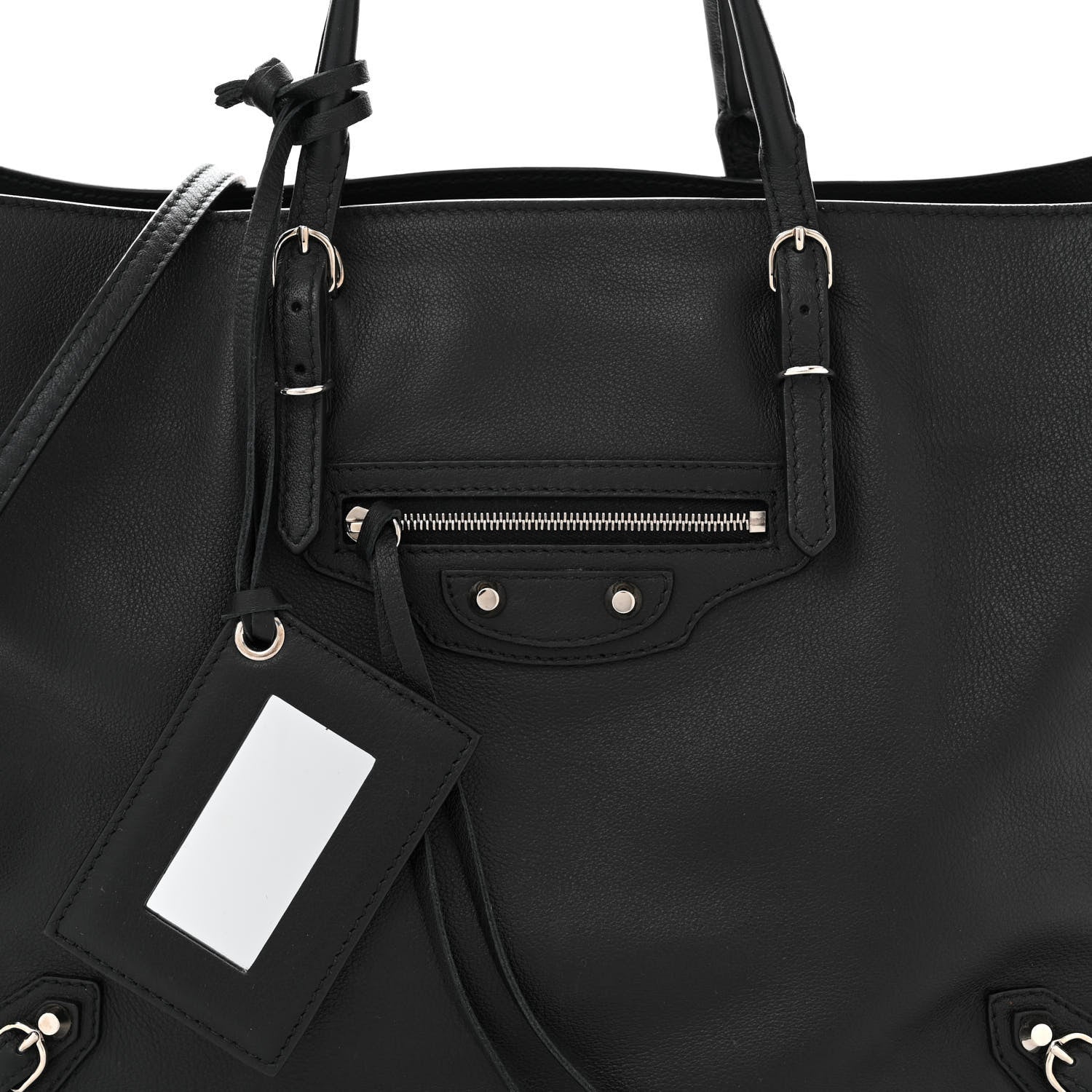 Balenciaga Veau Papier B4 Zip Around Tote Black 8 of 12