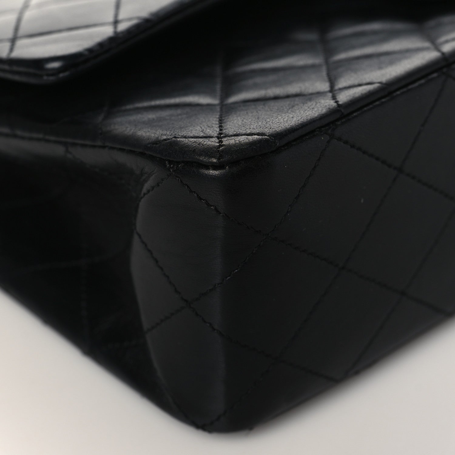 Chanel Lambskin Quilted Medium Double Flap Black 8 of 9