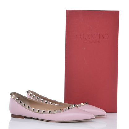 Valentino Garavani Calfskin Nappa Rockstud Ballerina Flats 35 Cipria Poudre 9 of 9
