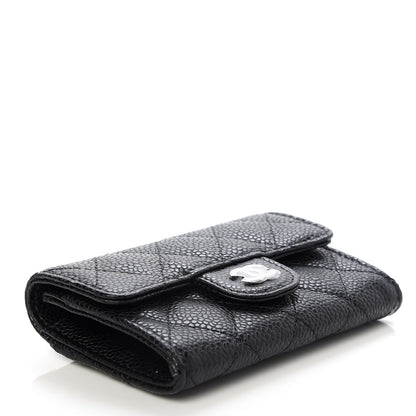 Chanel Caviar Quilted Flap Card Holder Wallet Black 4 of 9