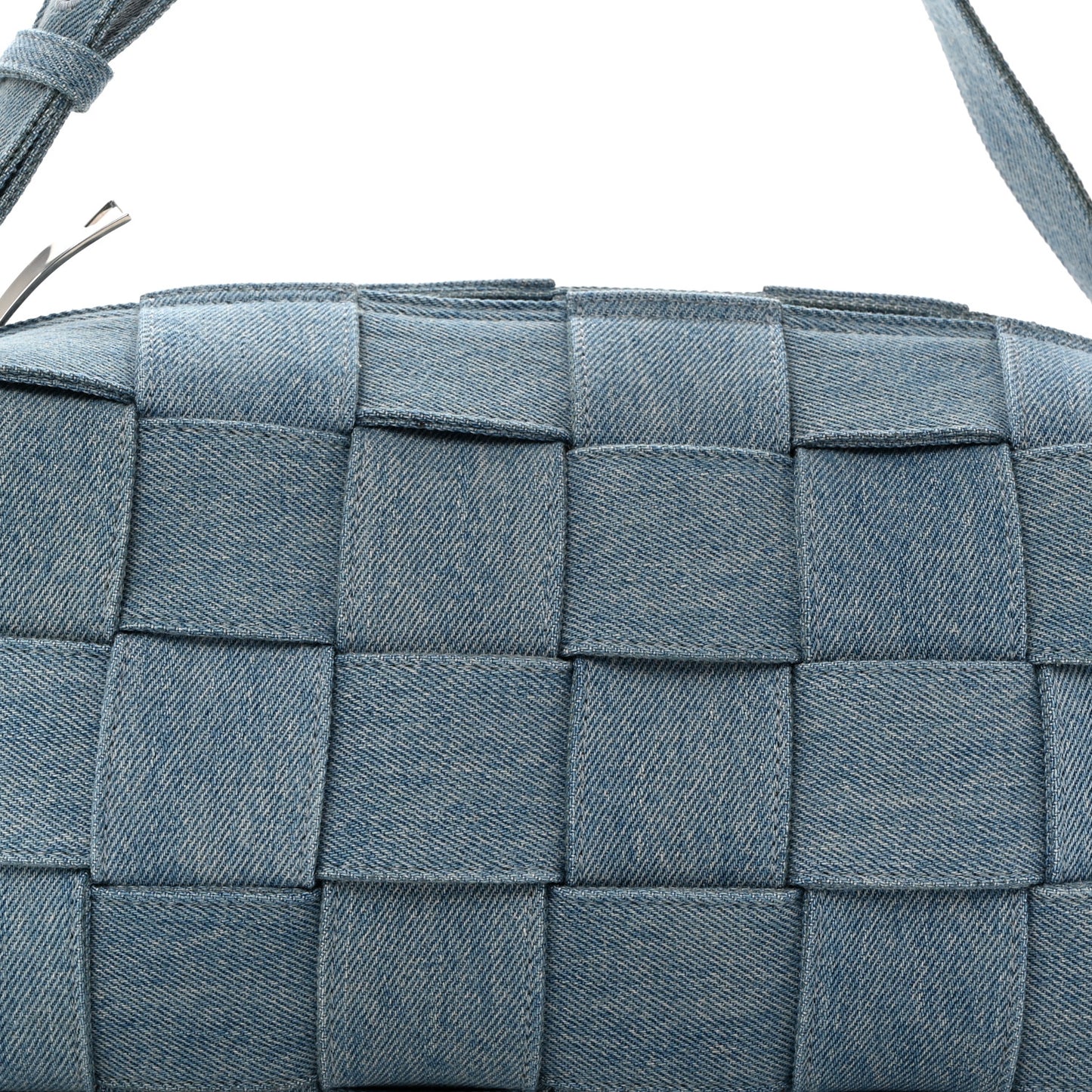 Denim Maxi Intrecciato Brick Cassette Bag Indigo