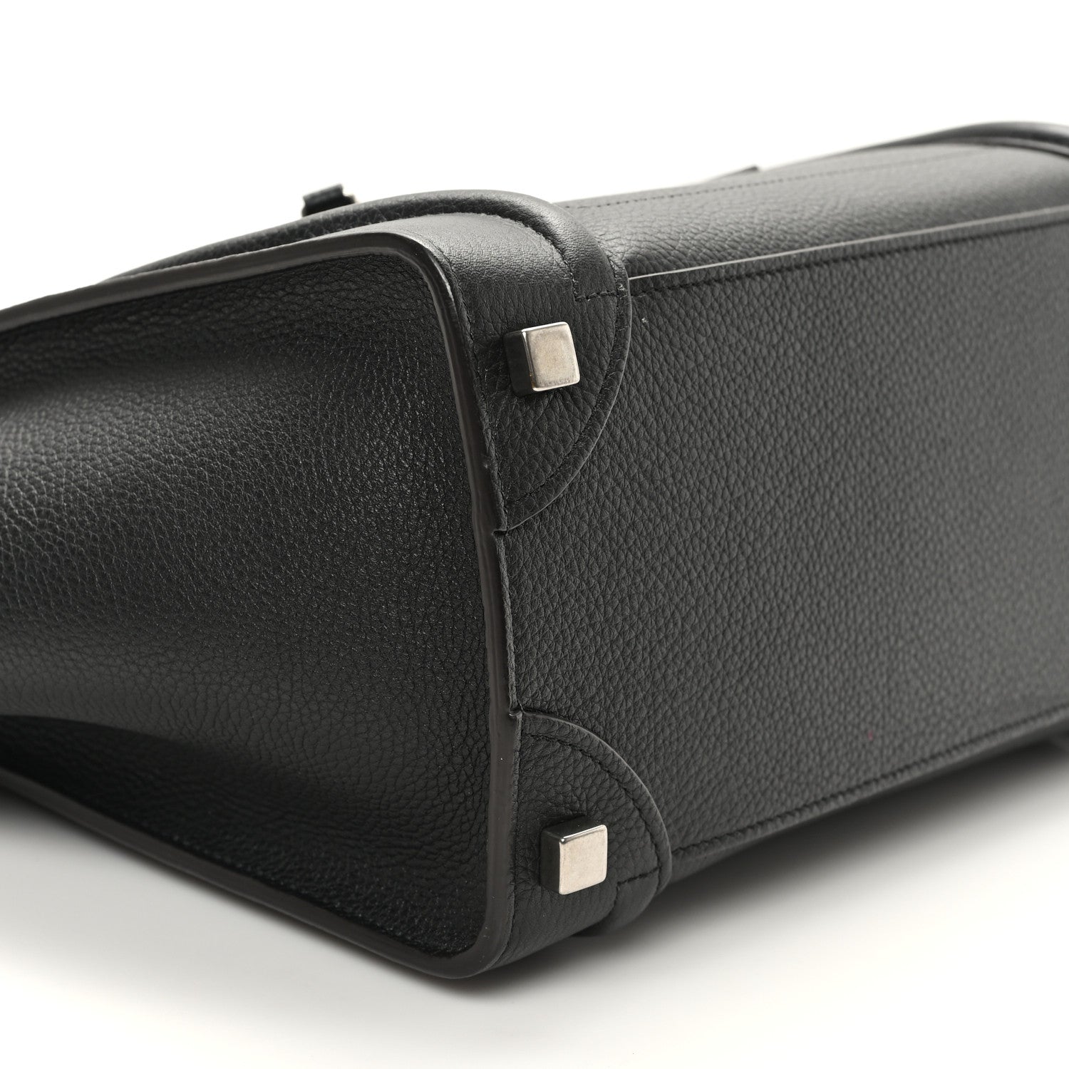 Celine Drummed Calfskin Micro Luggage Black 8 of 9