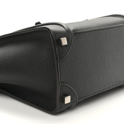 Celine Drummed Calfskin Micro Luggage Black 8 of 9