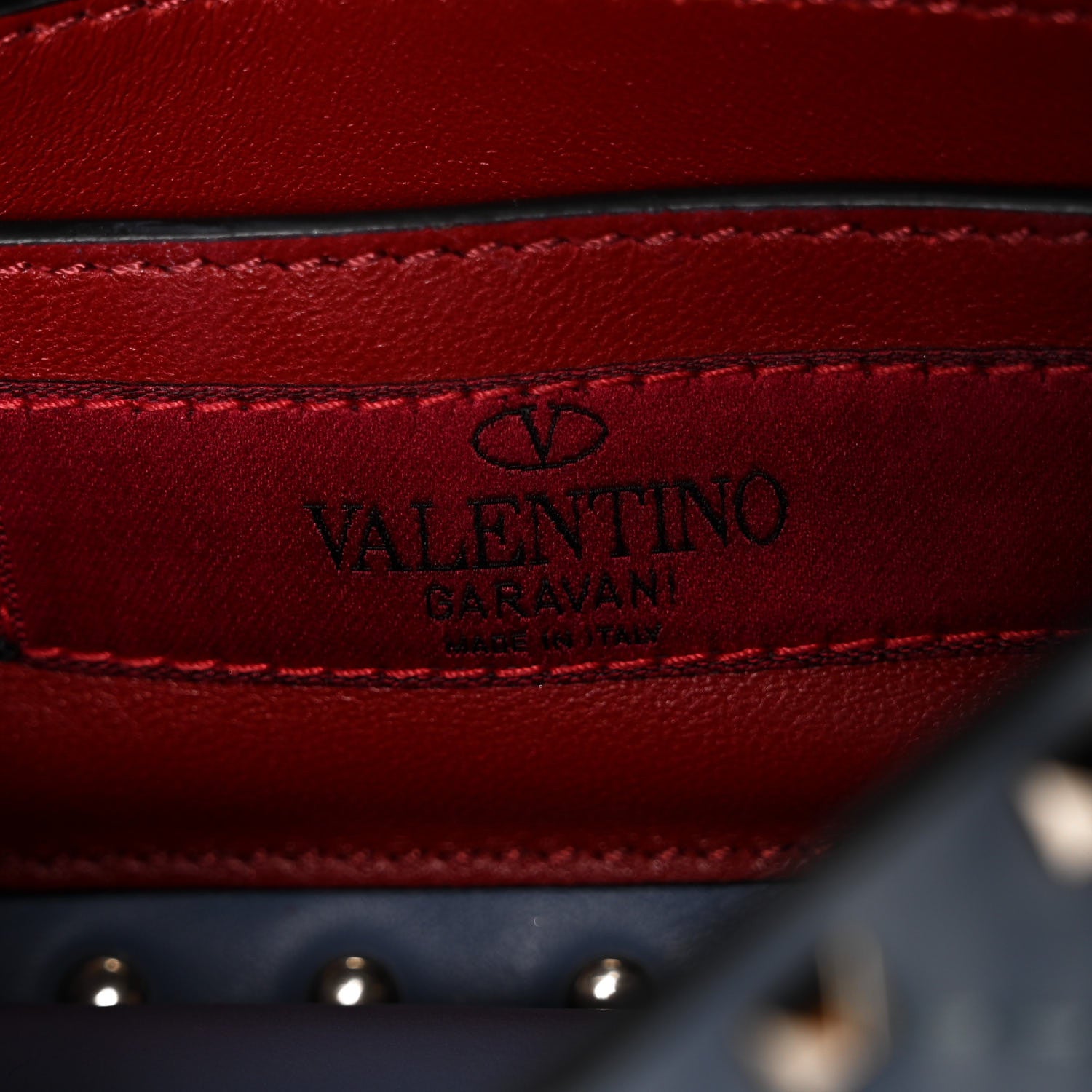 Valentino Garavani Nappa Micro Rockstud Spike Shoulder Bag Blue 5 of 7