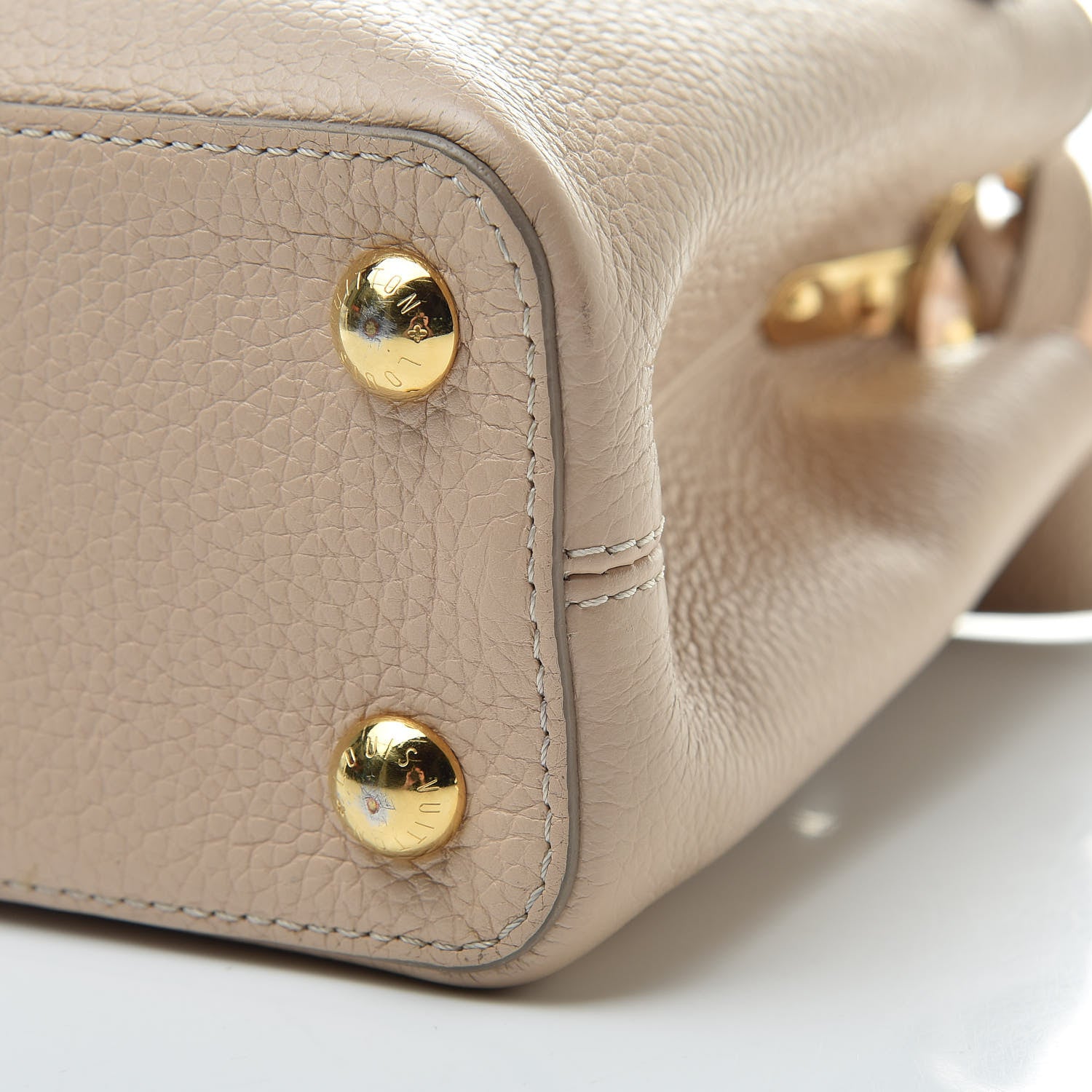 Louis Vuitton Taurillon Mechanical Flowers Smile Capucines BB Beige 9 of 14