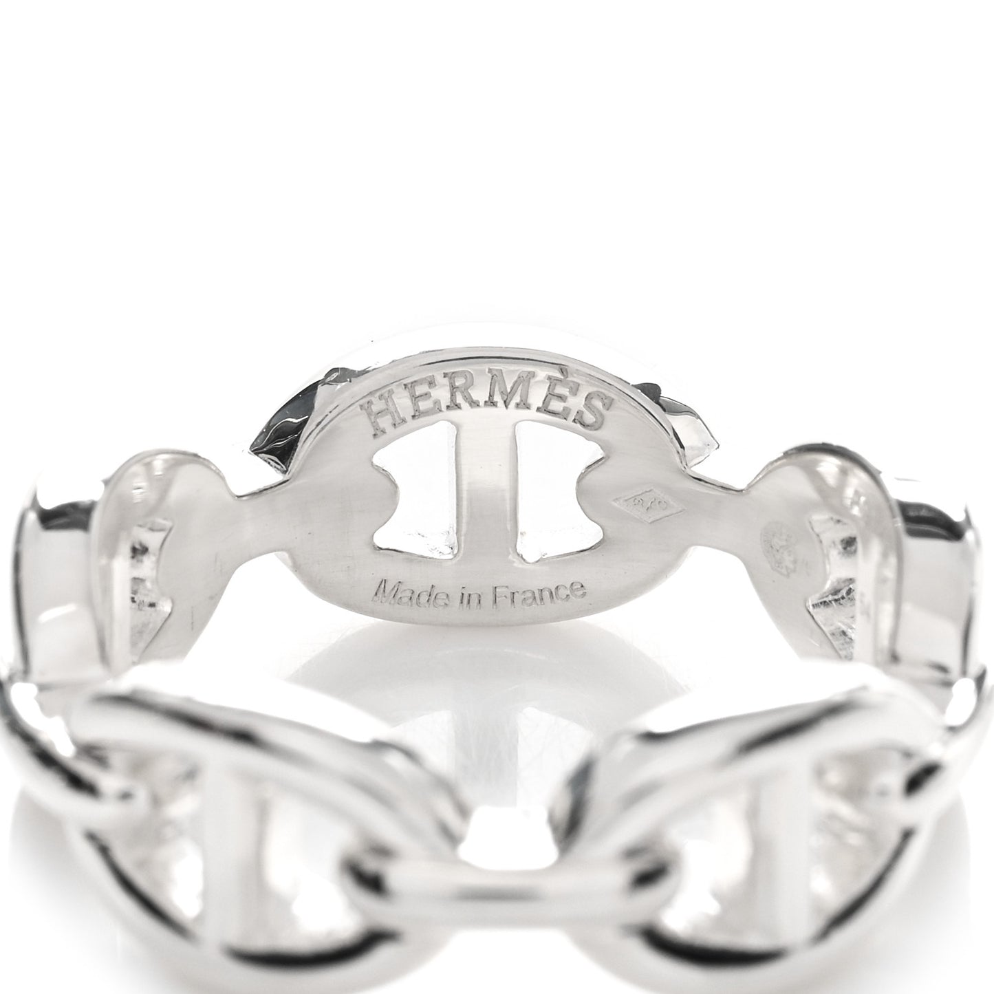 Sterling Silver PM Chaine d'Ancre Enchainee Band Ring 54 7
