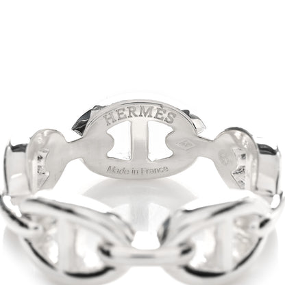 Hermes Sterling Silver PM Chaine d'Ancre Enchainee Band Ring 54 7 3 of 4
