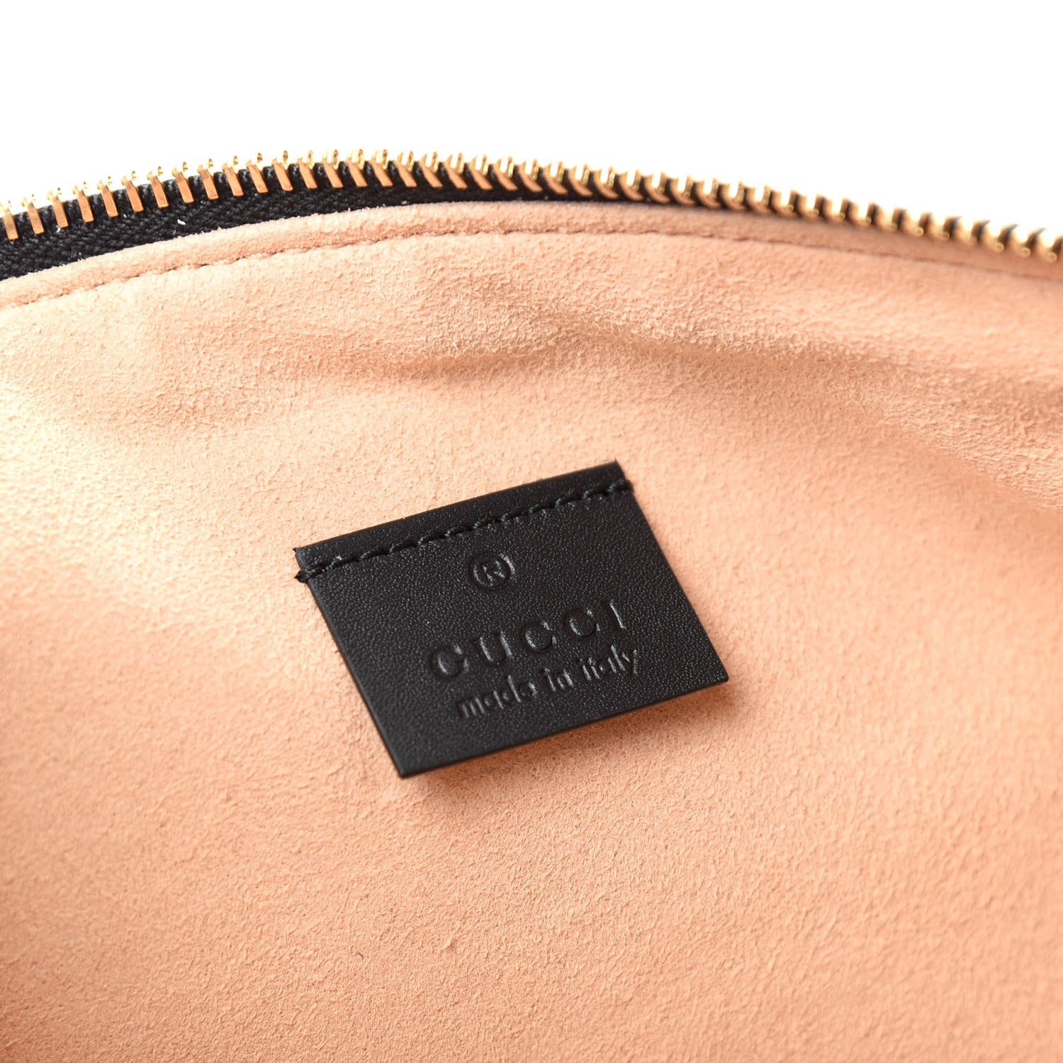 Gucci Suede Patent Large Ophidia Pouch Clutch Black 6 of 7
