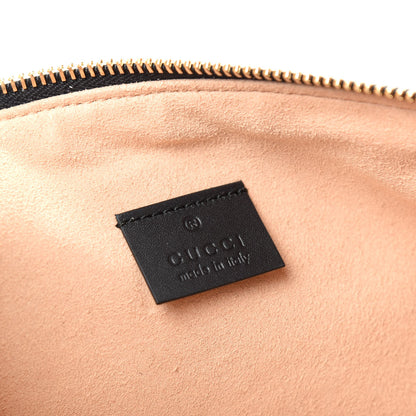 Gucci Suede Patent Large Ophidia Pouch Clutch Black 6 of 7