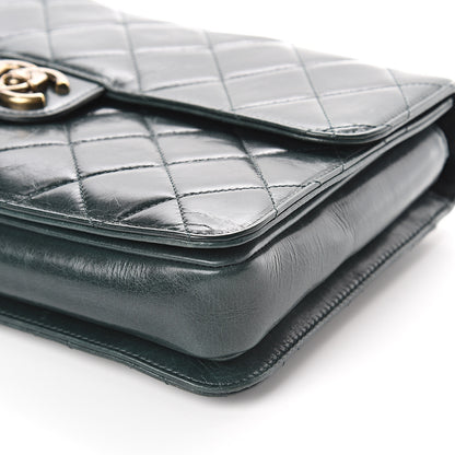 Chanel Glazed Calfskin Quilted Perfect Edge Large Flap Green 6 of 8