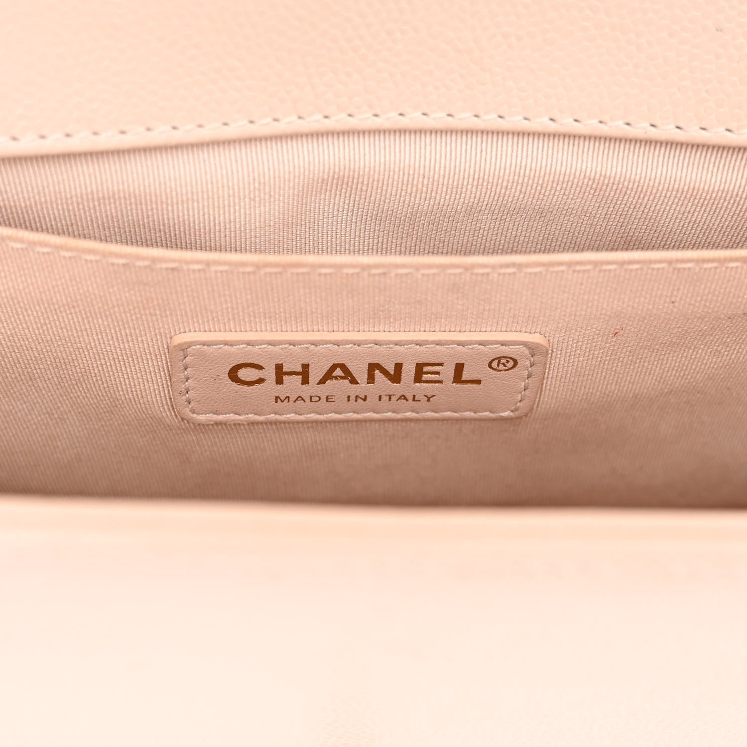 Chanel Caviar Chevron Quilted Medium Boy Flap Light Beige 6 of 12