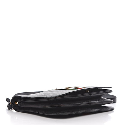 Gucci Calfskin Web Blondie Shoulder Flap Bag Black 4 of 11