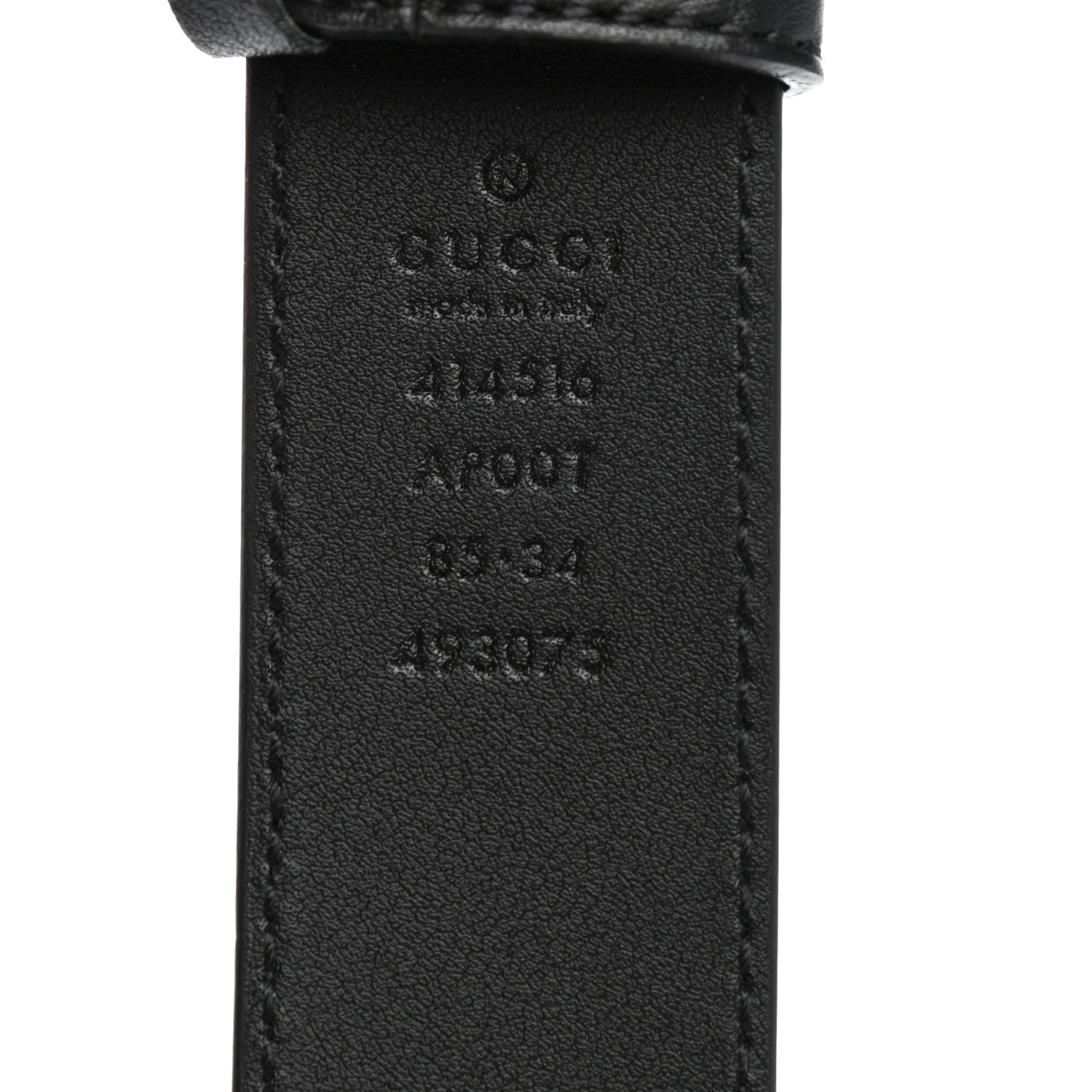 Gucci Calfskin Double G 30mm Belt 85 34 Black 3 of 3