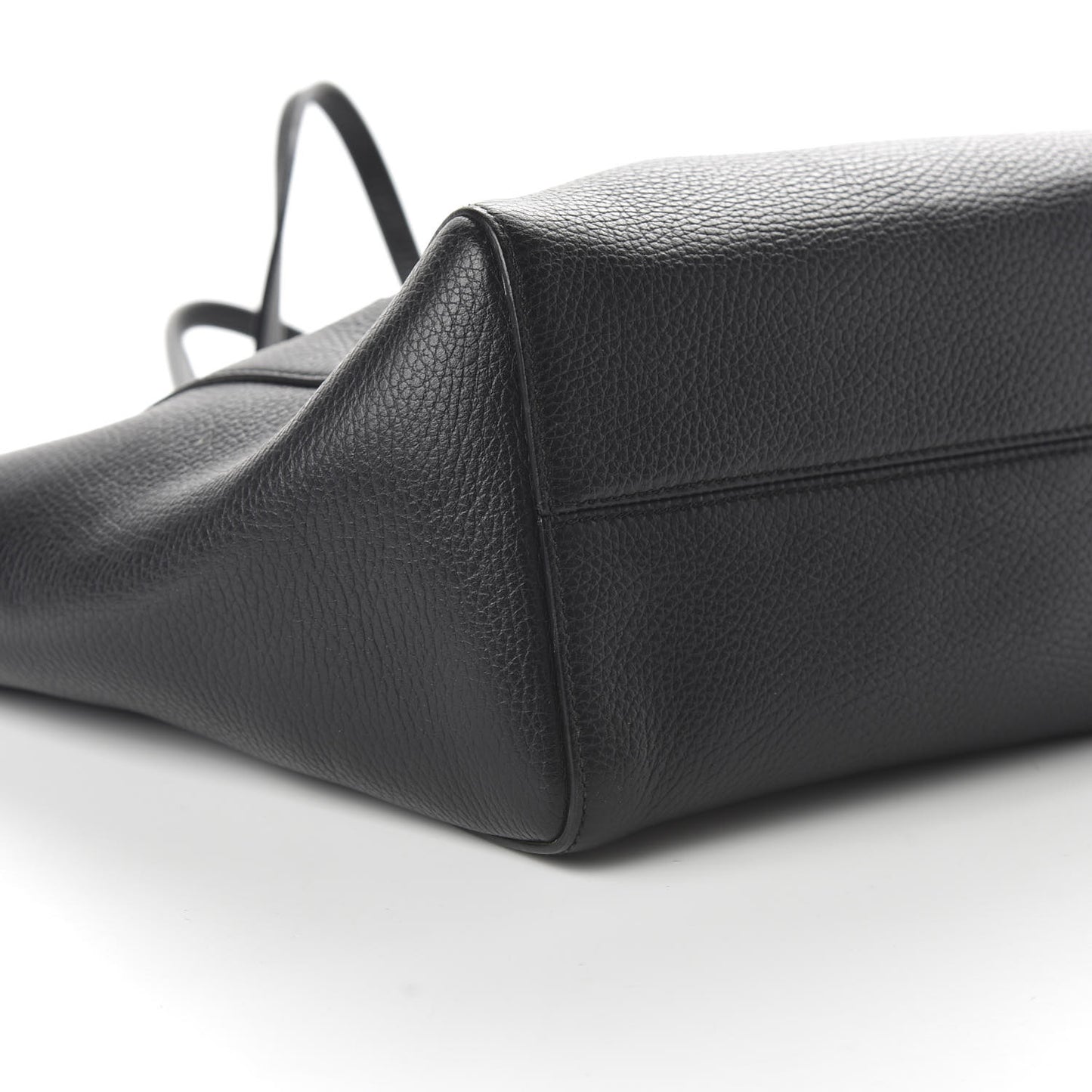 Pebbled Calfskin Small Swing Tote Black
