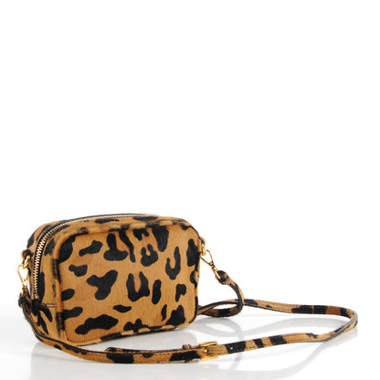 Prada Calf Hair Leopard Print Crossbody Camera Bag Miele Moro 6 of 10