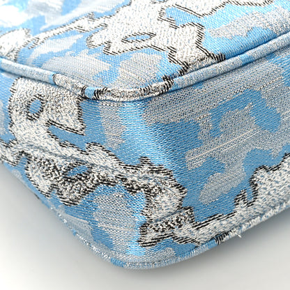 Prada Broccato Mini Re-Edition 2000 Bag Blue 7 of 8