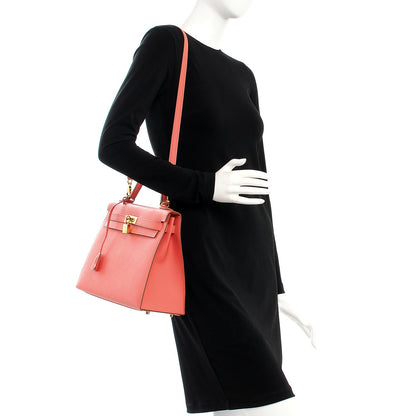 Hermes Epsom Kelly Sellier 32 Flamingo 2 of 32
