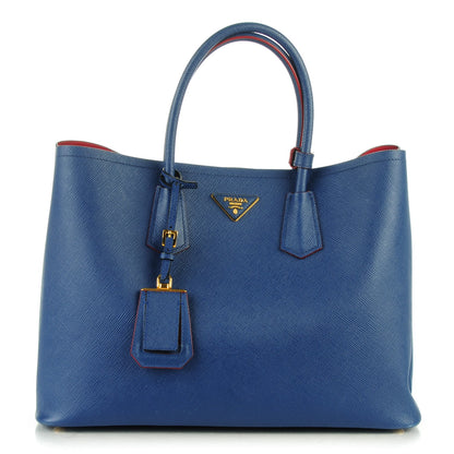 Prada Saffiano Cuir Medium Double Bag Inchiostro 1 of 7