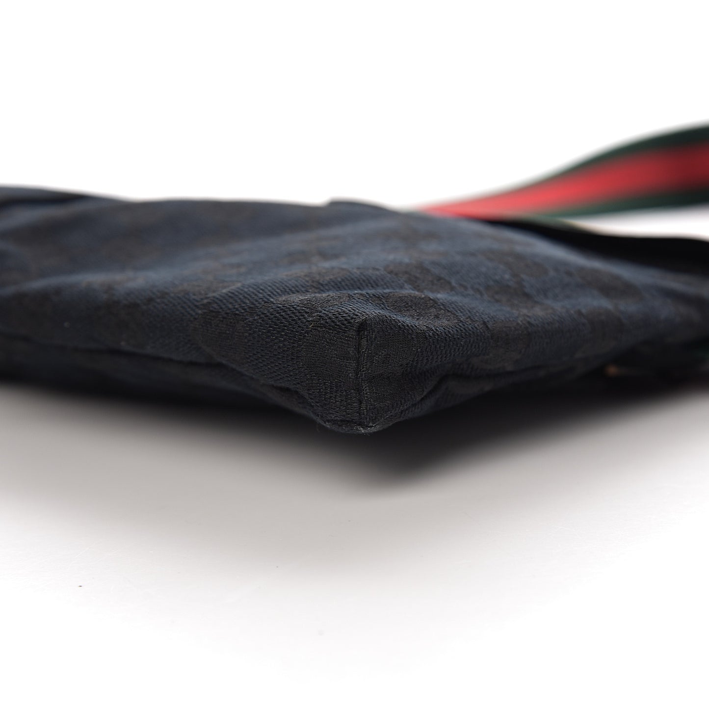 GG Monogram Web Double Pocket Belt Bag Black