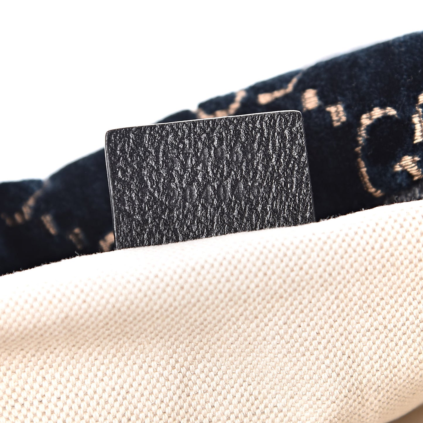 Velvet GG Monogram Web Belt Bag Blue Beige