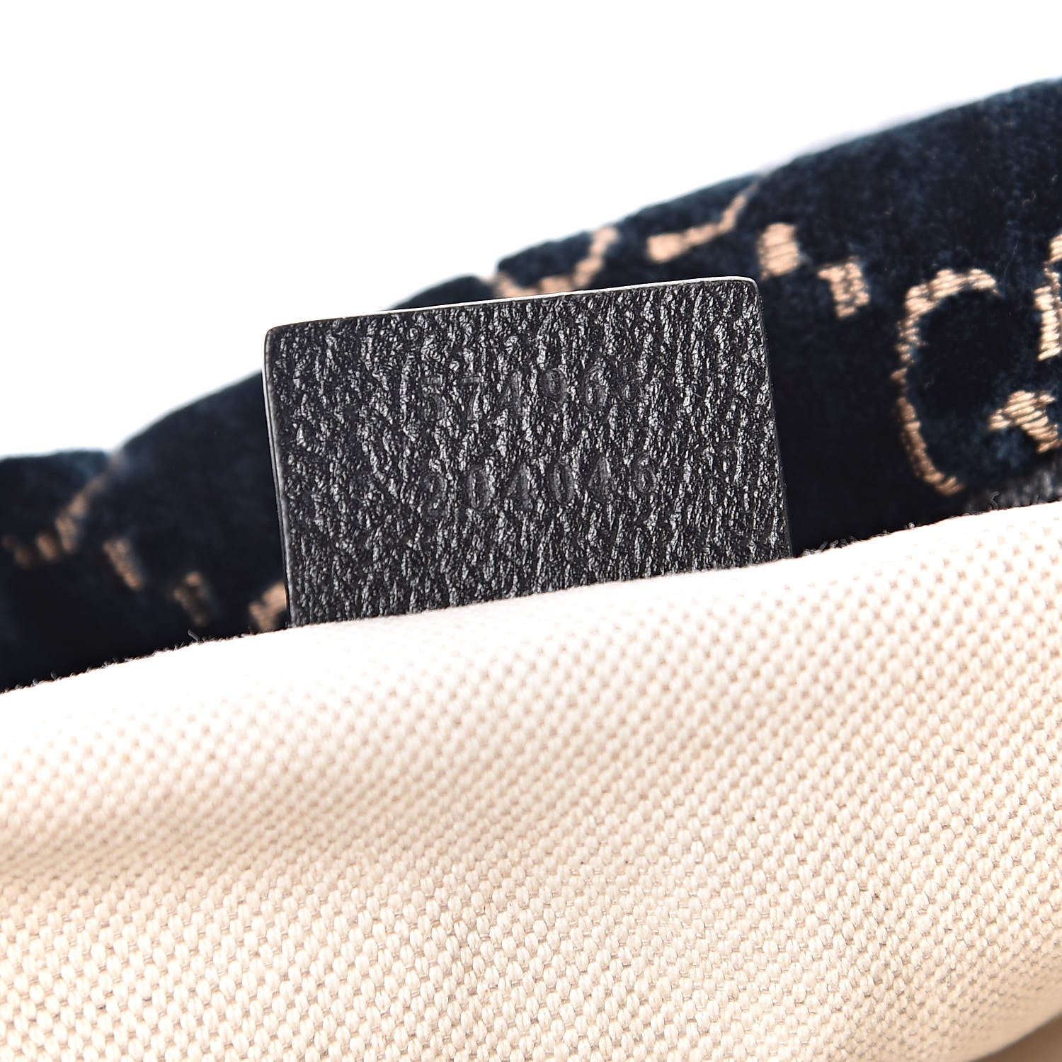 Gucci Velvet GG Monogram Web Belt Bag Blue Beige 7 of 10