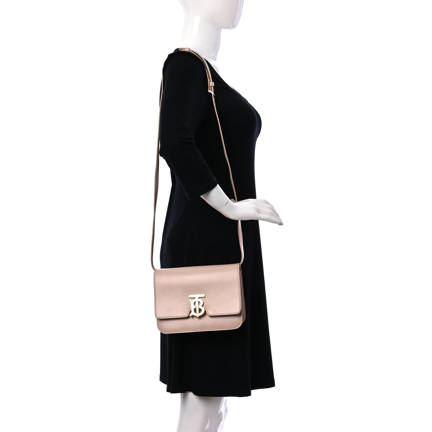 Calfskin Small TB Bag Rose Beige