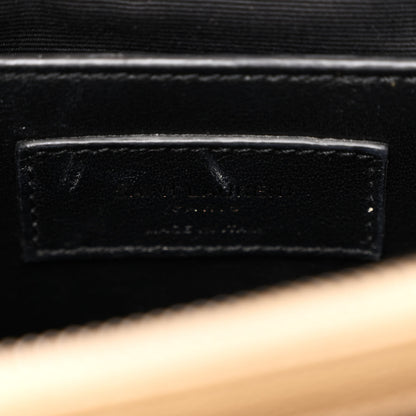 Saint Laurent Sheepskin Matelasse Chevron Monogram Medium College Bag Dark Beige 7 of 13