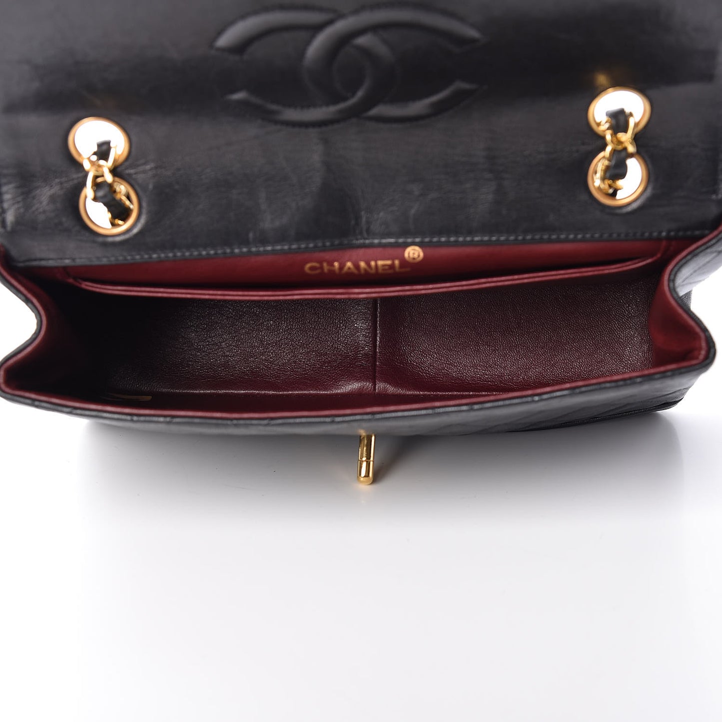 Lambskin Quilted Small Single Flap Black