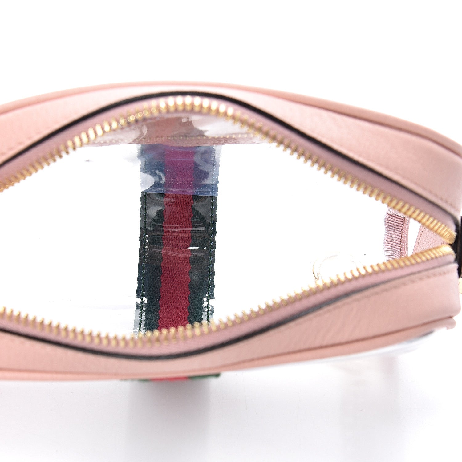 Gucci Vinyl Web Mini Ophidia Transparent Shoulder Bag Perfect Pink 4 of 11