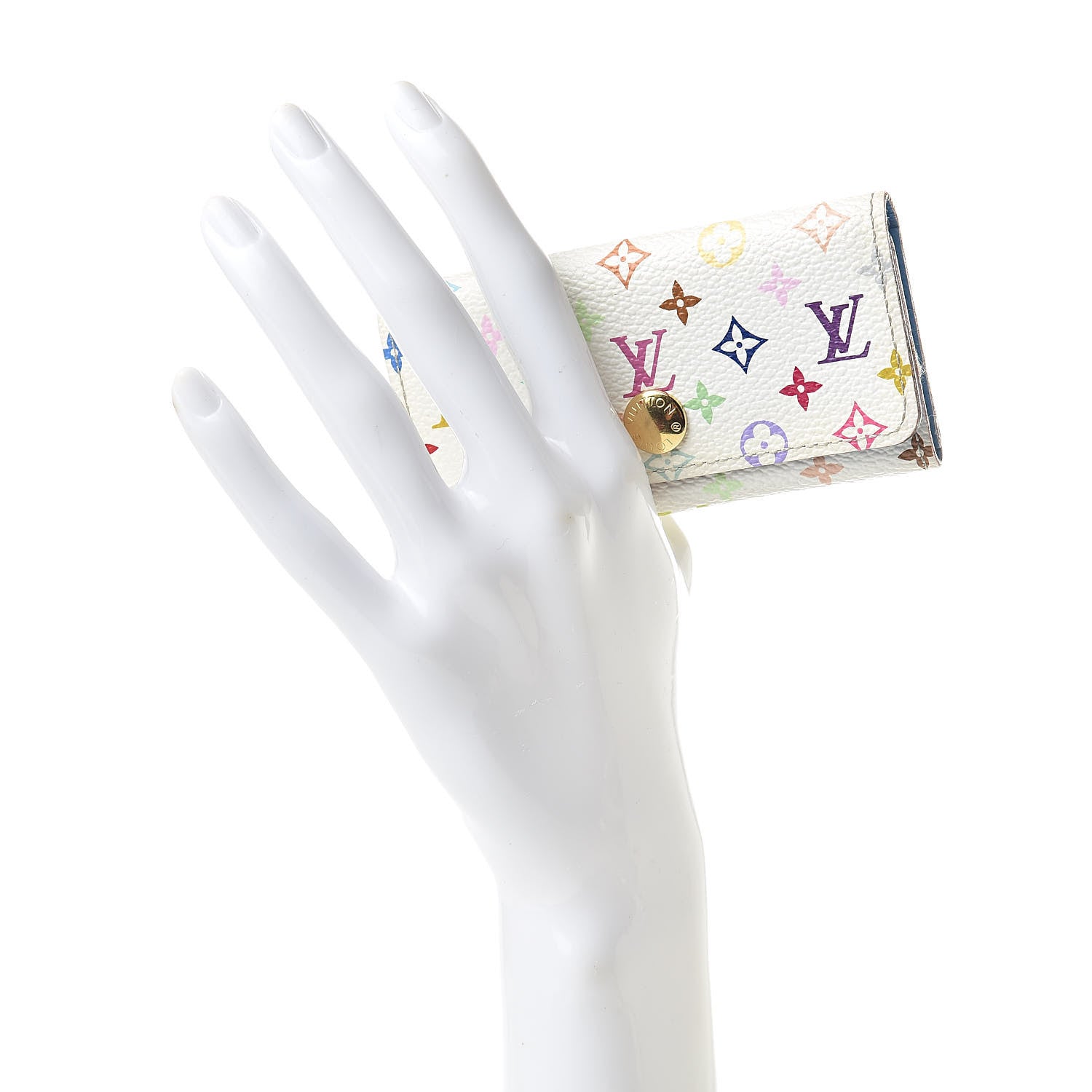 Louis Vuitton Monogram Multicolor Multicles 4 Key Holder White Raisin 2 of 13