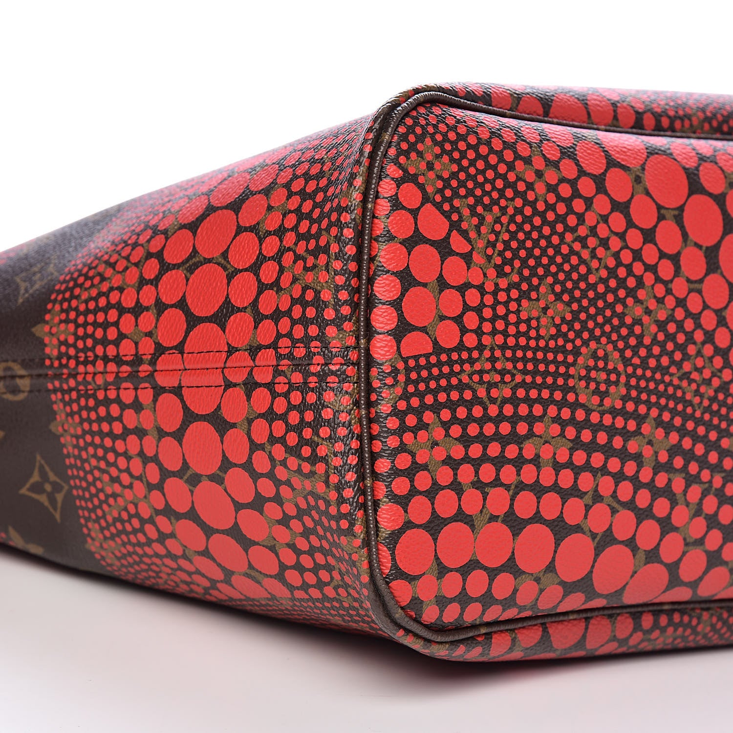 Louis Vuitton Monogram Kusama Waves Neverfull MM Red 8 of 11