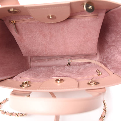 Chanel Caviar Small Studded Deauville Tote Light Pink 5 of 11