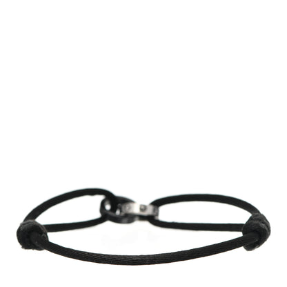 Cartier 18K White Gold Ceramic 4 Diamond LOVE Cord Bracelet Black 3 of 6