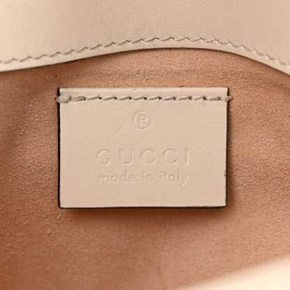 Gucci Calfskin Matelasse Super Mini GG Marmont Shoulder Bag White 6 of 11