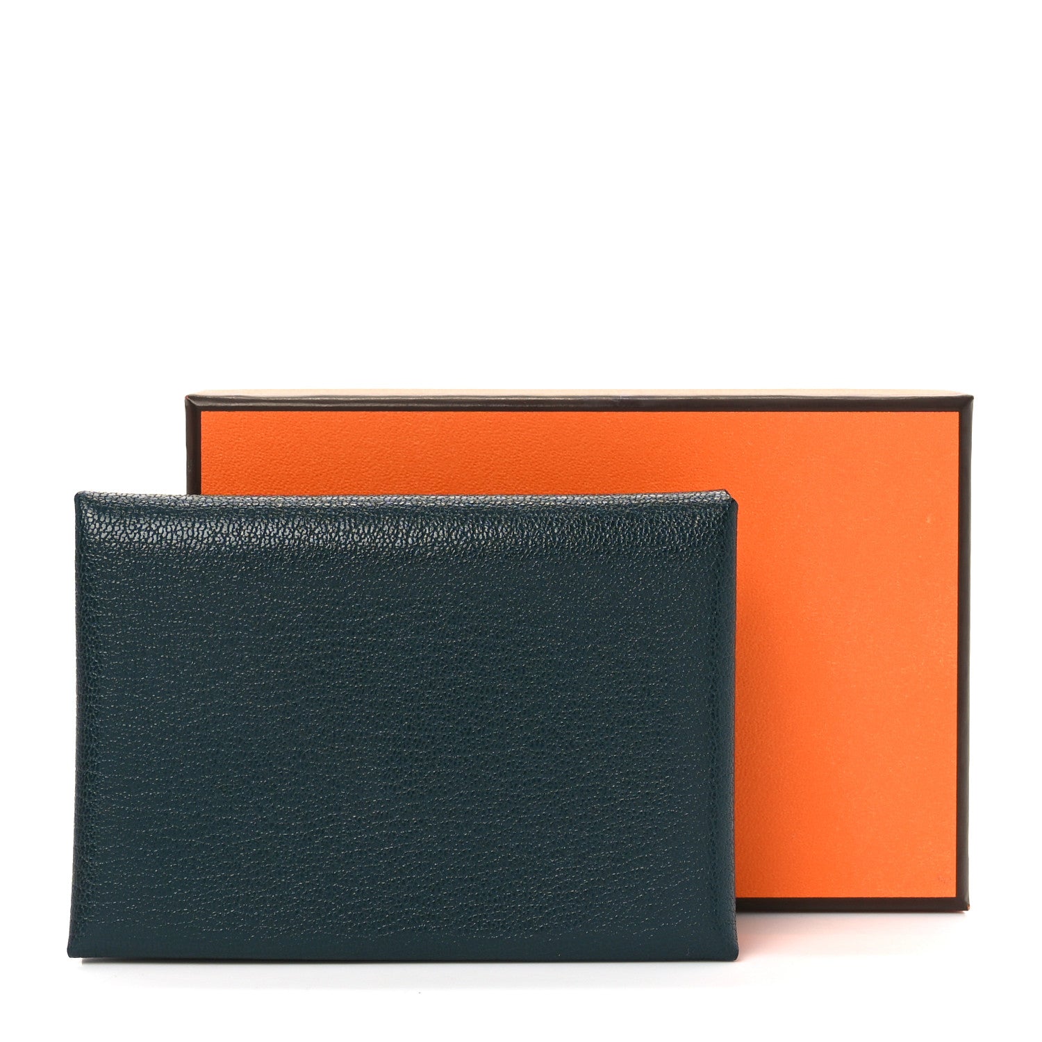 Hermes Chevre Chamkila Calvi Duo Card Case Vert Cypress 7 of 7